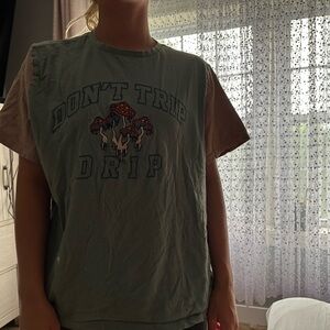 Eighty Eight Olive Tee with Graphic Print